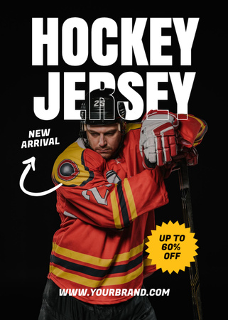 Hockey Jerseyn uusi tulokas Flayer Design Template