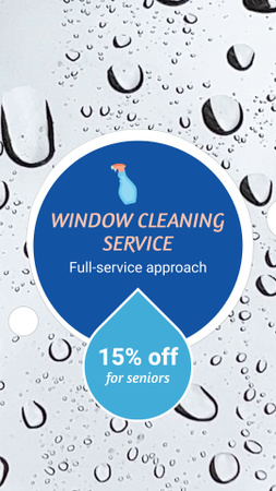 Full-Service Window Cleaning With Discount And Detergent TikTok Video Design Template