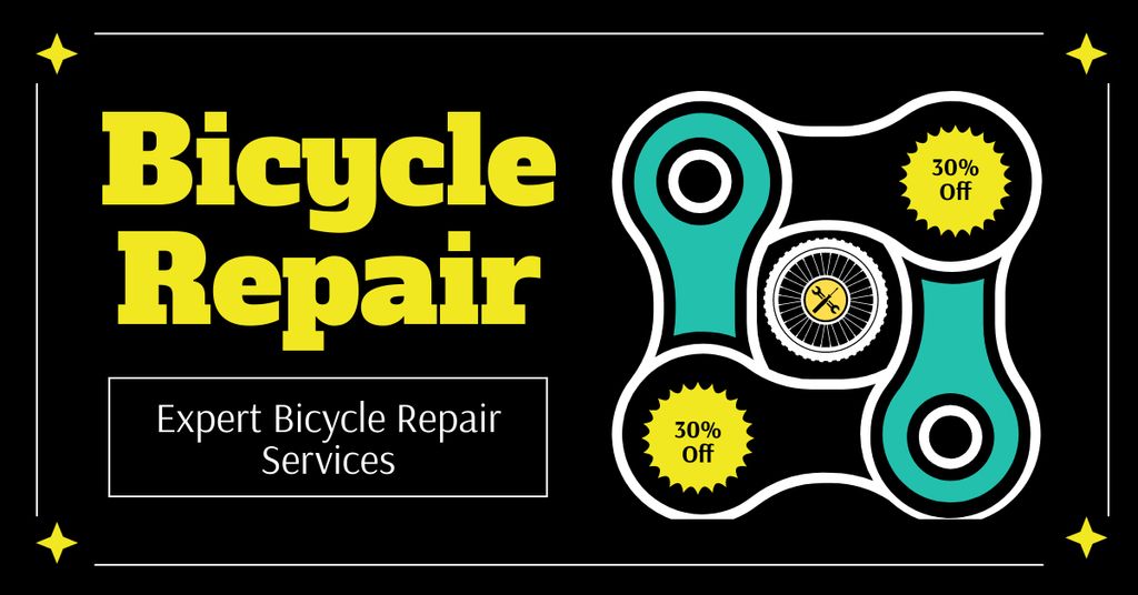 Full Spectrum of Bicycles Repair Facebook AD Modelo de Design