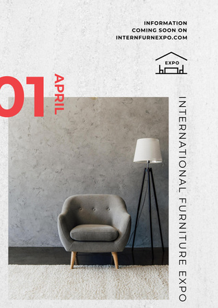 Designvorlage Planetwide Furniture Fair Announcement für Poster