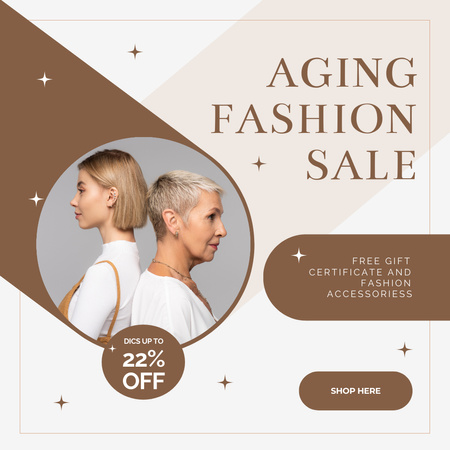 Oferta de venda de roupas e acessórios adequados para idosos Instagram Modelo de Design