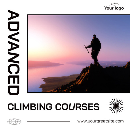 Climbing Courses Ad Instagram Design Template
