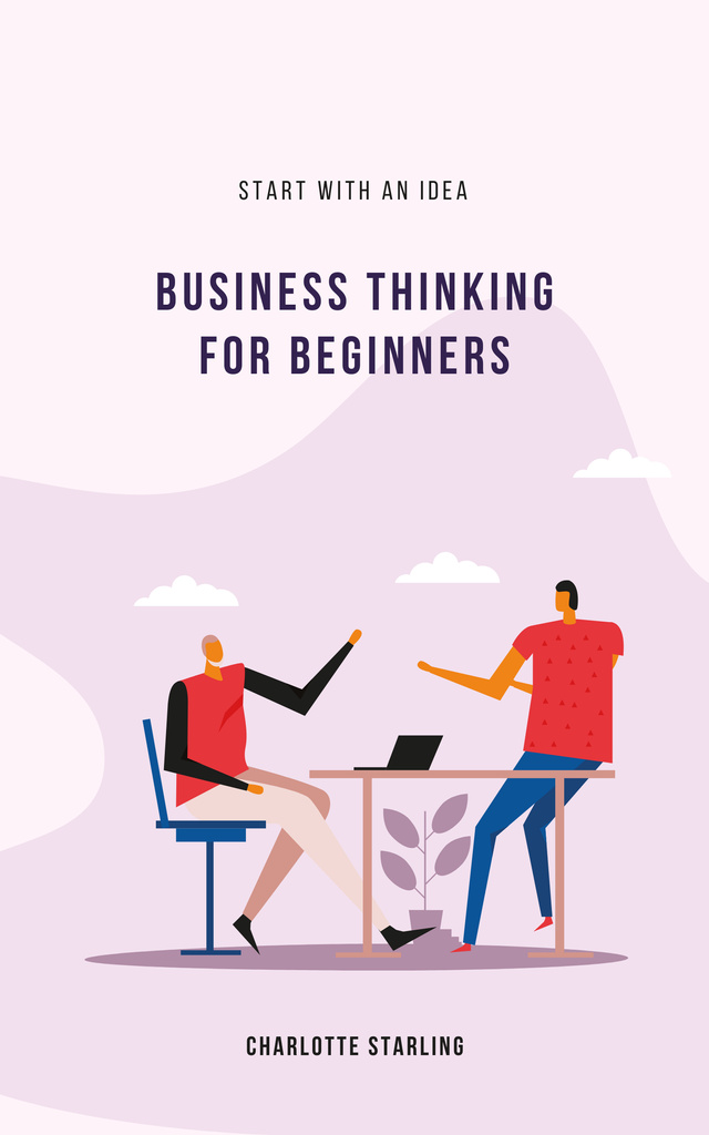 Modèle de visuel Beginner Businessman's Guide - Book Cover