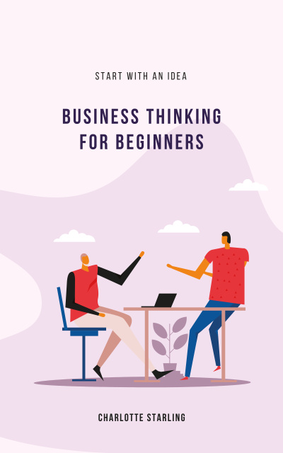 Plantilla de diseño de Beginner Businessman's Guide Book Cover 