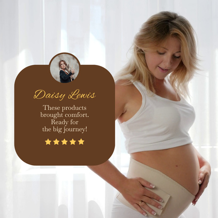 Plantilla de diseño de Comentarios del cliente sobre el producto para mujeres embarazadas Animated Post 