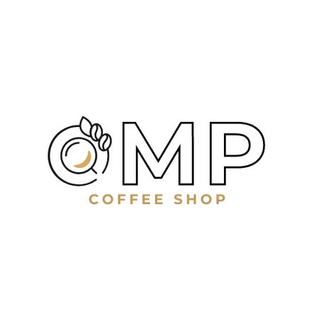Cafe Ad with Coffee Cup Logo tervezősablon