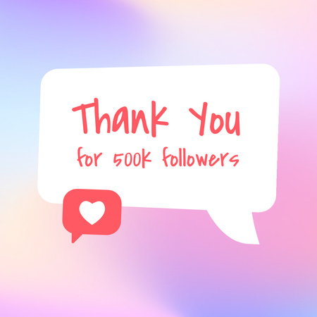 Designvorlage Thank You Message to Followers für Instagram