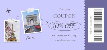 Szablon projektu Niesamowita oferta wycieczek turystycznych do Paryża Coupon Din Large