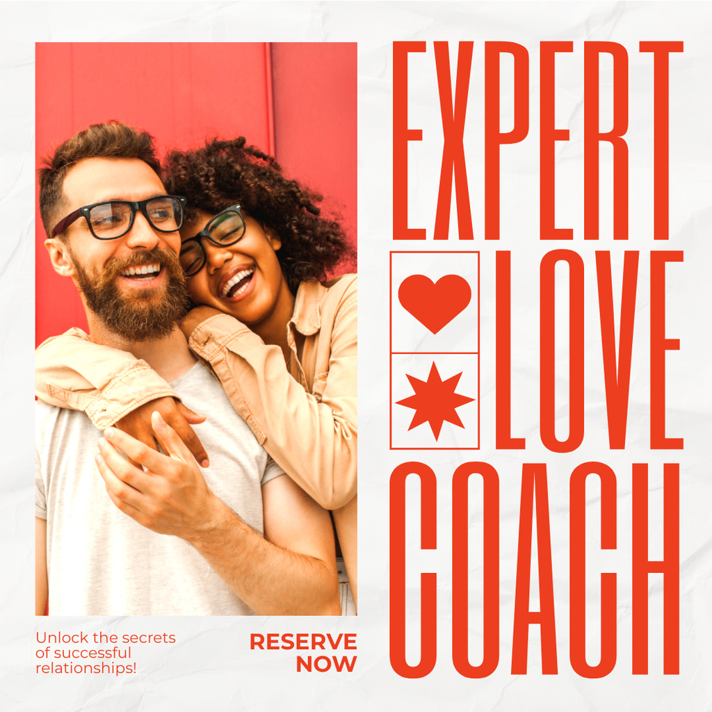Designvorlage Reserve Appointment to Expert Love Coach für Instagram