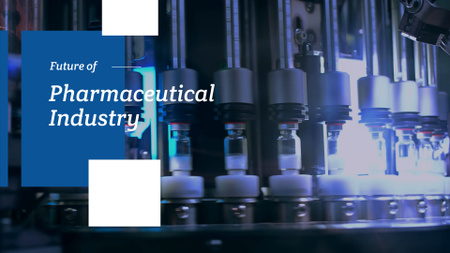 Pharmaceutical Industry with Medicine on production line Full HD video Design Template