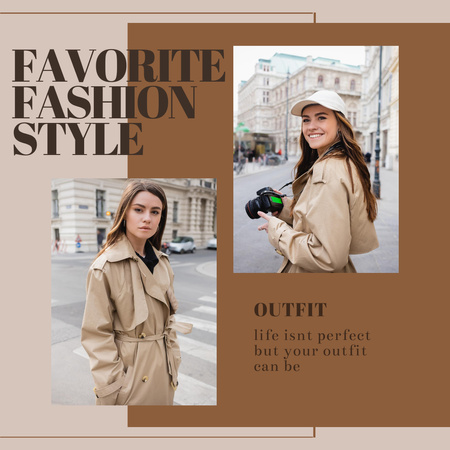 Brown Minimalist Favorite Style Instagram Design Template