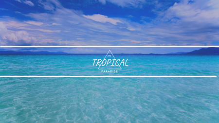 Tropical Vacation Offer with Blue Sea View Youtube Design Template