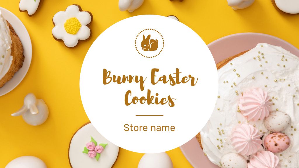 Designvorlage Offer of Cute Easter Cookies für Label 3.5x2in