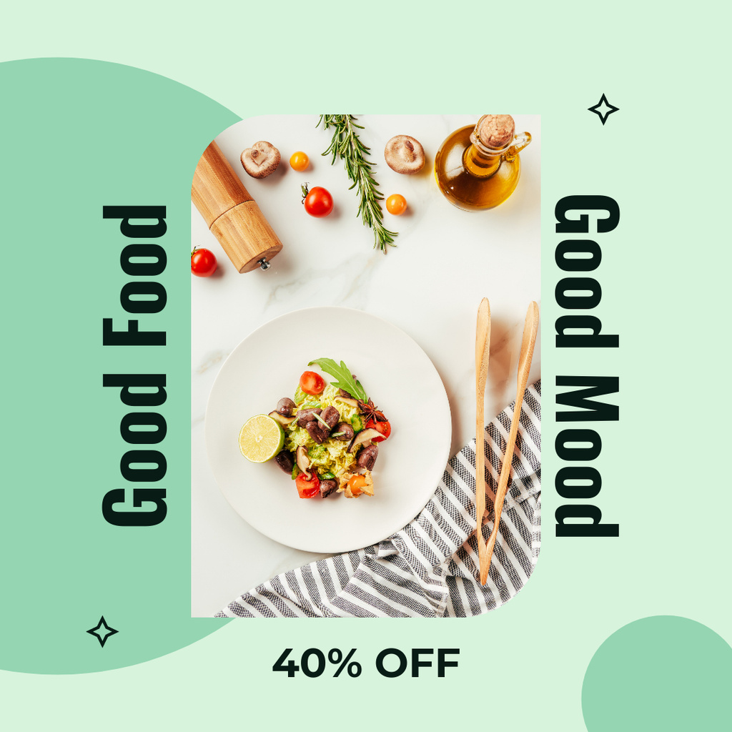 Food Menu Promotion Instagram Modelo de Design