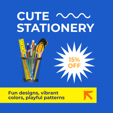 Stationery shops Animated Post Design Template