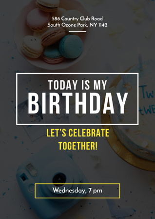 Birthday party with People celebrating Poster B2 Design Template
