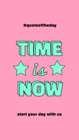 Platilla de diseño Inspirational Words About Time And Star Of Day Instagram Story