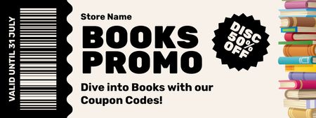 Bookstore Promo Offer Coupon Design Template
