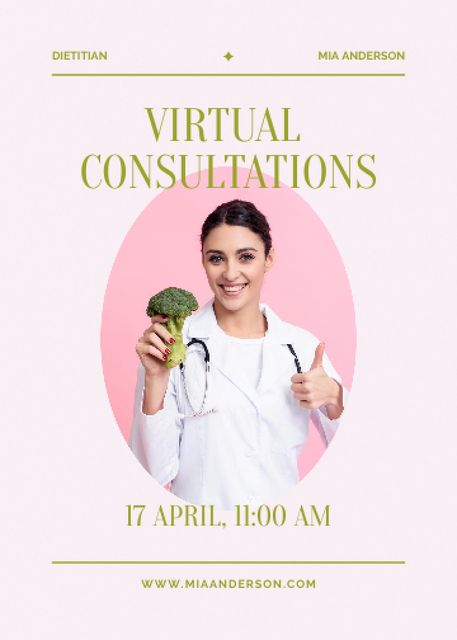 Modèle de visuel Virtual Dietitian Services Offer - Invitation