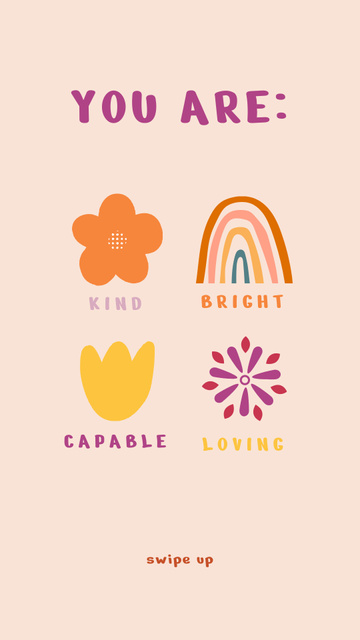 Mental Health Cute Inspiration Instagram Story Design Template