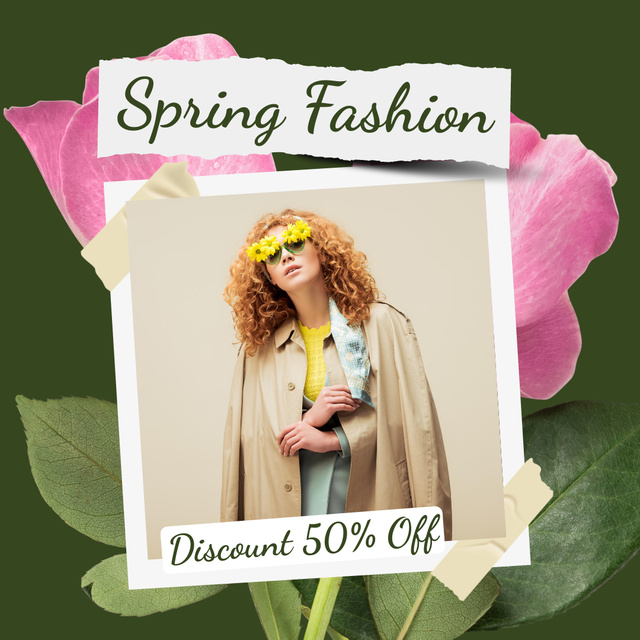 Spring Sale Fashion Women's Collection Instagram tervezősablon