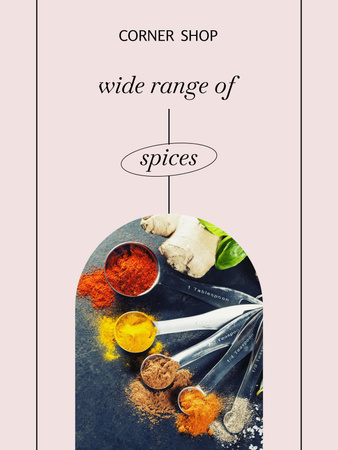 Spices Shop Ad Poster 36x48in tervezősablon