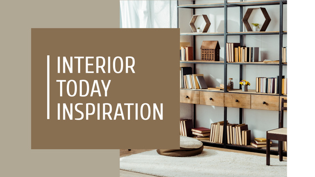 Today's Interior Inspiration Beige Youtube Thumbnail Design Template
