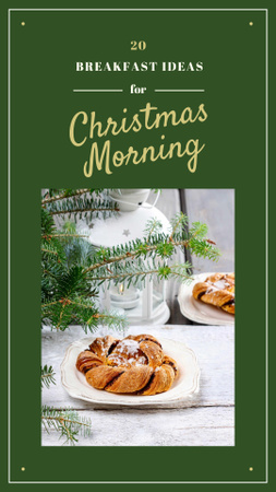 Tasty Dishes For Breakfasts On Christmas Morning Instagram Story Design Template