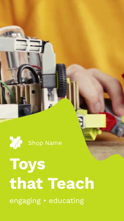 Venda de brinquedos educativos infantis para crianças TikTok Video Modelo de Design