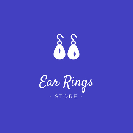 Earrings Store Ad Logo Tasarım Şablonu