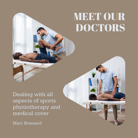 Template di design Fisioterapia sportiva e copertura medica Instagram