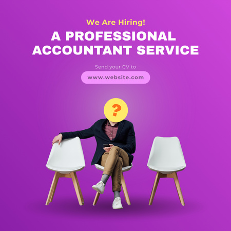 Platilla de diseño We are Hiring a Professional Accountant Service Instagram