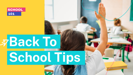 Back To School Tips Youtube Thumbnail Design Template