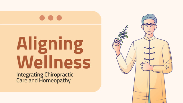 Ontwerpsjabloon van Presentation Wide van Wellness With Chiropractic Care And Homeopathy