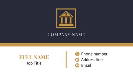 Yrityskeskeinen työntekijätietoprofiili brändäyksellä Business Card US Design Template