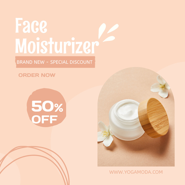 Designvorlage Skin Care Moisturizer Discount Offers für Instagram