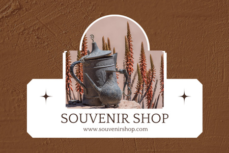Souvenir Shop Ad Label – шаблон для дизайна