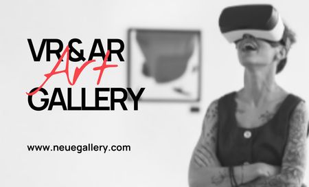 Advertising Virtual Art Gallery Business Card 91x55mm Design Template
