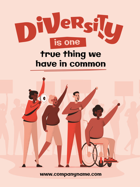 Enriching Quote About Unity In Diversity Poster 36x48in Modelo de Design