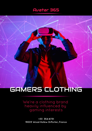 Ontwerpsjabloon van Poster van Aanbieding van verkoop van gaming-merchandise