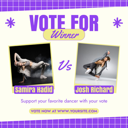 Voting for Dance Competition Winner Instagram Design Template