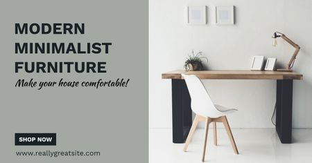 Designvorlage Modern Minimalist Furniture Ad für Facebook AD