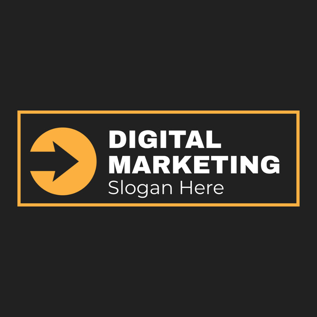 Advertising Digital Marketing Agency with Arrow Animated Logo tervezősablon