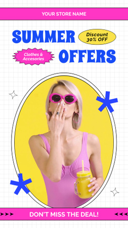 Template di design Summer Offers Ad TikTok Video