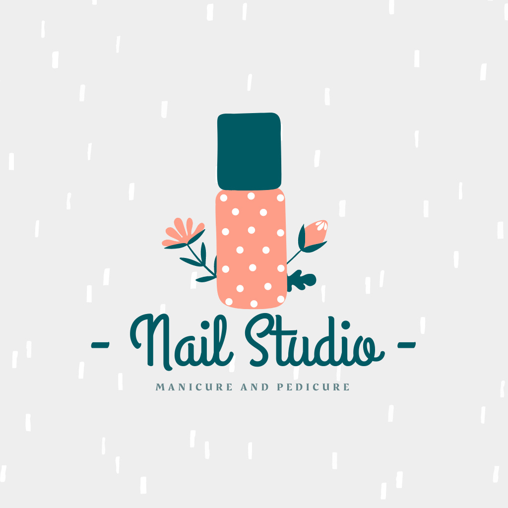 High-quality Nail Studio With Manicure And Pedicure Offer Logoデザインテンプレート