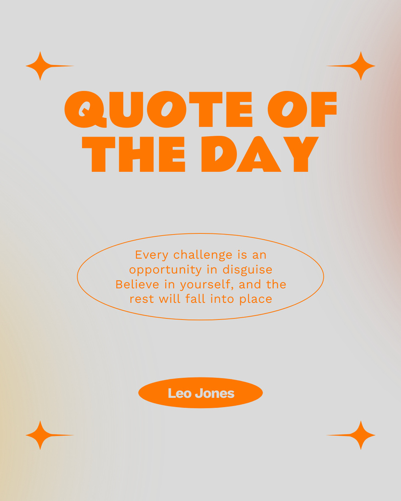 Quote of the Day about Challenges Instagram Post Vertical Tasarım Şablonu
