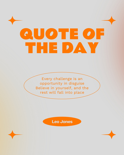 Quote of the Day about Challenges Instagram Post Vertical Πρότυπο σχεδίασης