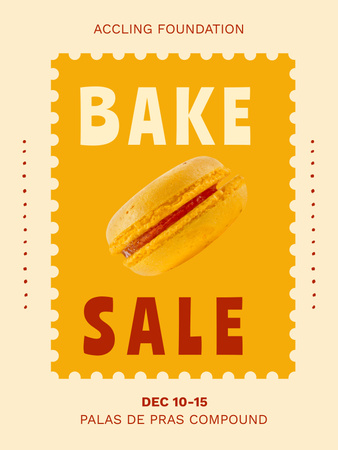 Bakery Sale with Macaron Poster 36x48in Design Template