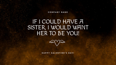 Happy Galentine`s Day Lovely Greeting With Smoke Full HD video Design Template