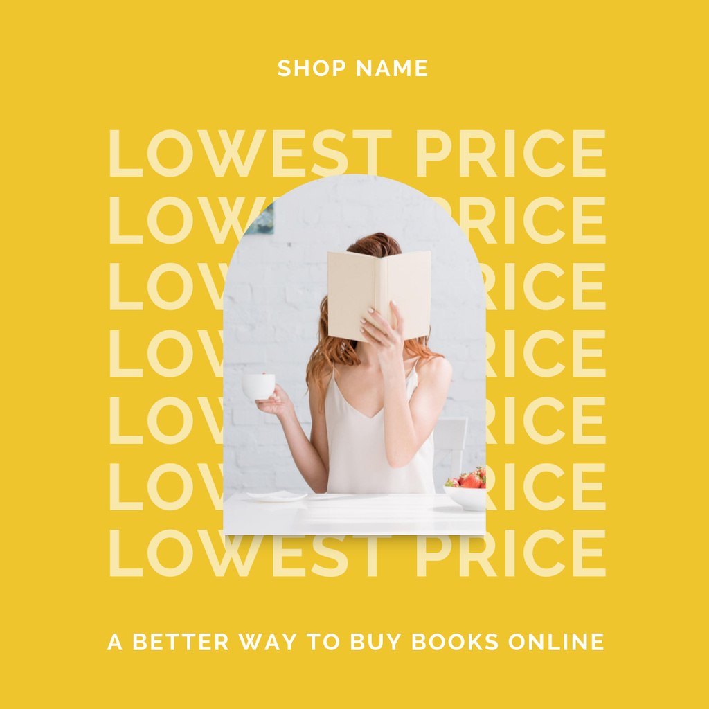 Online book sale Instagram – шаблон для дизайну